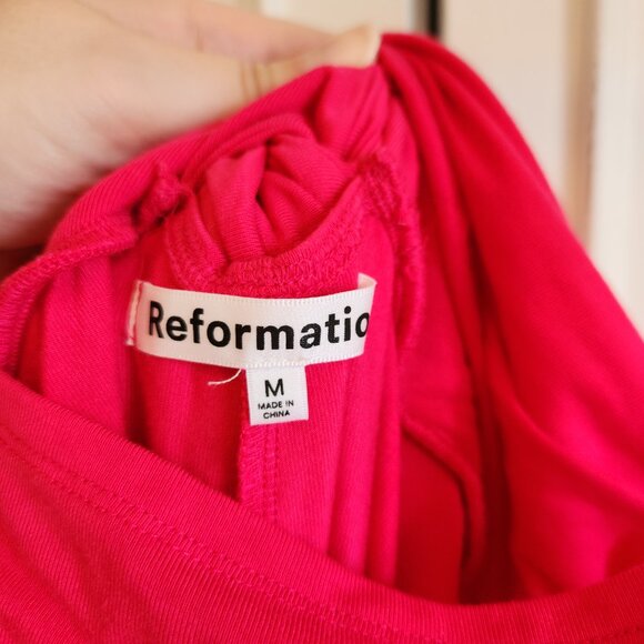 Reformation Hot Pink Bodycon Dress - Medium - Picture 5 of 6